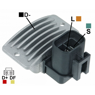 REGULADOR KIA CARNIVAL 2.9 TDI 16V 1999> 12 85 CONECTOR CURVO 2 TIPO POONG SUNG