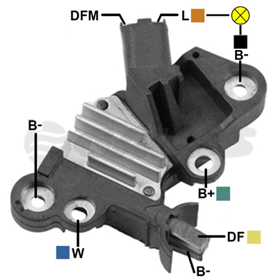 REGULADOR PEUGEOT 407 MODELOS 2005-2007 12 2 DFM-L TIPO BOSCH