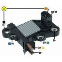 REGULADOR VW VOLKSWAGEN GOL CROSSFOX >2008 12 CONECTOR VERTICAL 2 DFM-L TIPO BOSCH (GA1416)