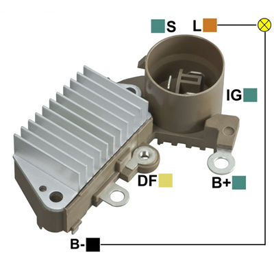 REGULADOR TOYOTA MONTACARGAS DAIHATSU CHARADE 12 CONECTOR REDONDO 3 S-IG-L TIPO NIPPONDENSO