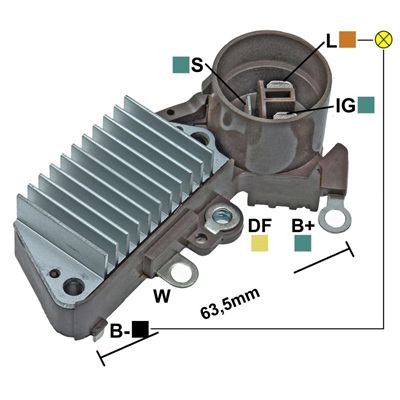 REGULADOR TOYOTA HONDA SUZUKI 12 CONECTOR REDONDO 3 S-IG-L TIPO NIPPONDENSO