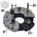 RECTIFICADOR PERKINS 6358A35AMP 6X35A M6X50 M4X50 M5X45 TRIDIODO 113MM (GA018 GA018R GA034 GA040) TIPO BOSCH