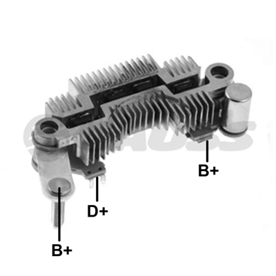 RECTIFICADOR HYUNDAI ACCENT 1.5 97-98 ELANTRA 1.8 TIBURON 2.0 95A 8X35A 90MM CON CAPACITOR 95AMP TIPO MANDO 3730022200