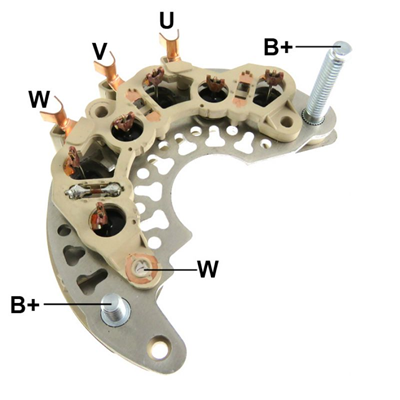 RECTIFICADOR SSANGYONG ACTYON REXTON 2.0 115AMP 6X50A M8X33MM AVALANCHE (GA707) TIPO DELPHI