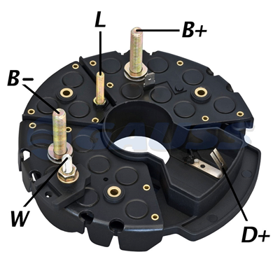 RECTIFICADOR MB MERCEDES BENZ VW VOLKSWAGEN VOLVO SCANIA 140AMP 14X50A 3X35A TRIDIODO 147MM(GA041 GA042 GA043) TIPO BOSCH