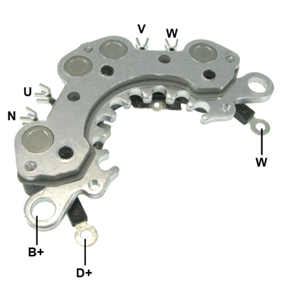 RECTIFICADOR VW VOLKSWAGEN GOL PARATI SAVEIRO SANTANA 1998 90AMP 8X35A AVALANCHE TRIDIODO (GA596) TIPO PRESTOLITE