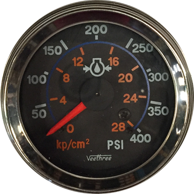 MARCADOR ACEITE MECANICO 400PSI ARO CROMADO