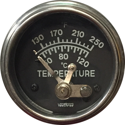 MARCADOR TEMPERATURA AGUA MECANICO 72" 1.83M SISTEMA MORPHY ARO CROMADO