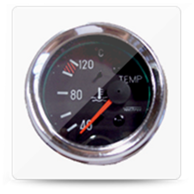 MARCADOR TEMPERATURA AGUA ELECTRICO 12V 40Ø-120Ø ARO CROMADO