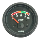 VOLTIMETRO 52MM 12V ESCALA 8-16 ESCALA COLOR ARO NEGRO