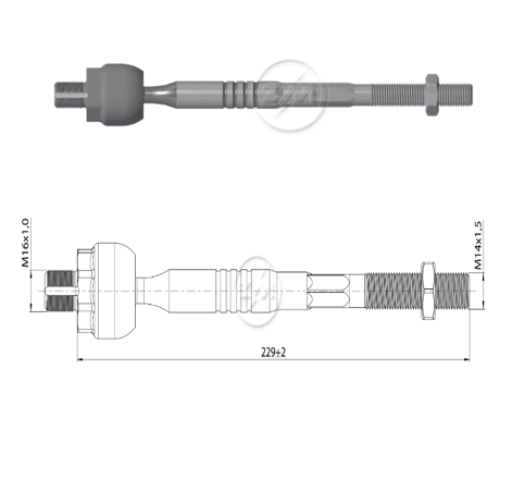 TERMINAL AXIAL SUZUKI GRAN VITARA XL7 02 07 VITARA 98 04 L:229RC:M16-1 00RP:M14-1 50TP:127N.MTC86N.M 