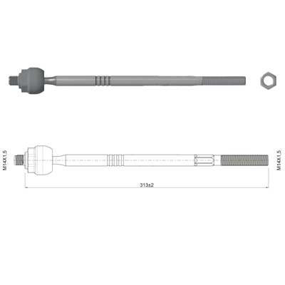TERMINAL AXIAL FORD ECOSPORT 13 16 DIRECCION ELECTROASISTIDA