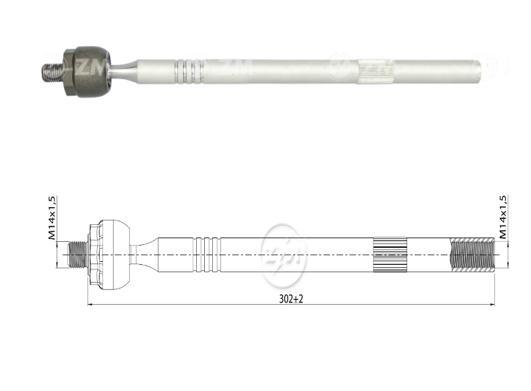 TERMINAL AXIAL PEUGEOT 206 207 