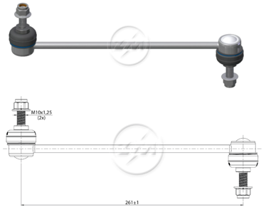 BIELETA BARRA ESTAB. DEL CHEVROLET AVEO T250 T255 VIVANT 04 09 DAEWOO NUBIRA