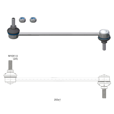 BIELETA BARRA ESTAB. DEL FORD ECOSPORT 13 18 FIESTA VI 11 19