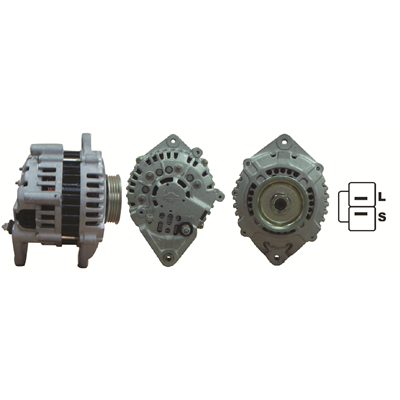 ALTERNADOR NISSAN VIVAN MONTACARGAS 12V 90AMP 80MM 2PINES P: 6PK T:HITACHI V:INT