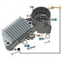 REGULADOR HONDA ACCORD CIVIC ACURA 12 CONECTOR REDONDO 4 C-FR-IG-L TIPO NIPPONDENSO