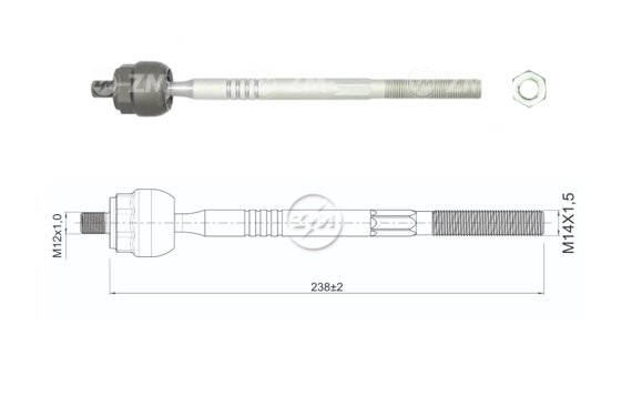 TERMINAL AXIAL CITROEN C2