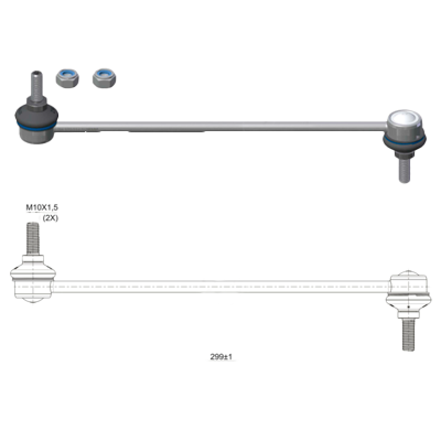BIELETA BARRA ESTAB. DEL FORD FOCUS II III 04 12 MAZDA 3 BK 03 09 BL 08 14 VOLVO C30 06 12 S40 II 04 12 XC70 II
