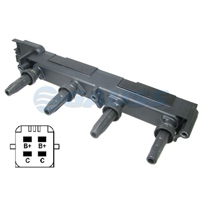 BOBINA ENCENDIDO PEUGEOT 307 406 407 CITROEN XSARA 2.0L CON MODULO 4 P GC4064 SD-6002  LEIG046