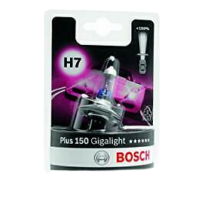 BOMBILLO HALOGENO H7 PX26D 12V 55W FARO GIGALIGHT PLUS 150% PREMIUM BLISTER X 1 1987301137 64210NL-HCB
