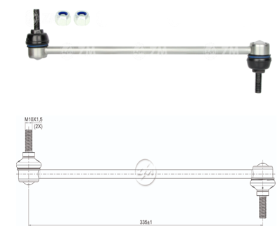 BIELETA BARRA ESTAB. DEL PEUGEOT 307 508750 L335 M10-1,5 46NM