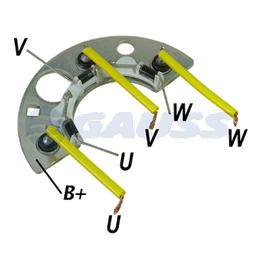 [07GA1006] RECTIFICADOR WAPSA TRACTORES 65AMP 6X35A(GA001 GA011 GA058) TIPO BOSCH