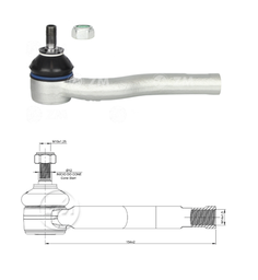 [51ZM-27011108] TERMINAL EXTERNA DIRECCION IZQ FIAT IDEA PALIO WEEKEND 09 STRADA 09 L:154 RC:M14-1 50 RP:M10-1 25 TP:48N.M MTC:86N.M IC:Ø12 0 C:1:11