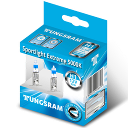 [1550310SUP] BOMBILLO HALOGENO H1 P14.5S 12V 55W FARO SPORTLIGHT 5000K + 40% MAS LUZ LUJO CAJA X 2 62150CBH