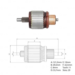 [438379007] INDUCIDO ARRANQUE HYUNDAI ACCENT, ELANTRA, H100 MITSUBISHI LANCER, SPORTERO, SUZUKI VITARA 12V
