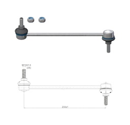 [51ZM-37011941] BIELETA BARRA ESTAB. DEL HYUNDAI KIA 2008-2017 IZQ 