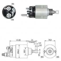 [02ZM-281] AUTOMATICO FIAT UNO-MOBI -STRADA-PALIO 12V TIPO BOSCH 2 HUECOS 