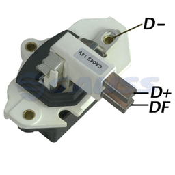 [07GA043] REGULADOR RENAULT 19 21 12 90 CON ESCOBILLAS TIPO BOSCH