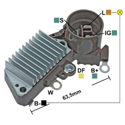 [07GA827] REGULADOR TOYOTA SR2 SUZUKI SJ413 12 CONECTOR REDONDO 3 S-IG-L TIPO NIPPONDENSO