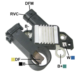 [07GA941] REGULADOR CHEVROLET COBALT Y CRUZE 12 CONECTOR HORIZONTAL 2 RVC SYSTEM TIPO DELCO (GA1756)