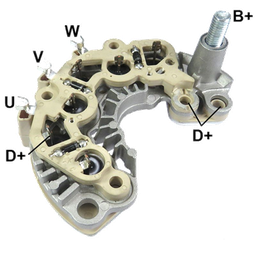 [07GA1608] RECTIFICADOR JAC VELOZ 2.0 16V 110AMP 6X50A M8X14MM AVALANCHE CON TRIDIODO 114MM (GA608) TIPO CHERY