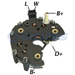[07GA1667] RECTIFICADOR VW VOLKSWAGEN GOLF JETTA BMW MB MERCEDES BENZ 90AMP 8X35A AVALANCHE (ZENER) TRIDIODO Y CAPACITOR (GA212 GA223) TIPO BOSCH
