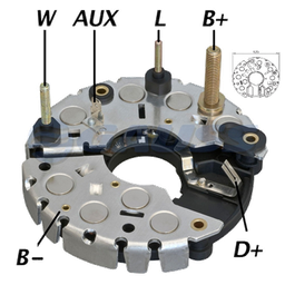 [07GA1753] RECTIFICADOR MB MERCEDES BENZ 1417 915 80AMP 8X35A M8 M6X50 AVALANCHE (ZENER) TRIDIODO TIPO BOSCH