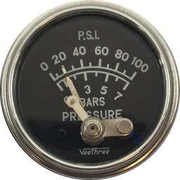 [16117047] MARCADOR ACEITE MECANICO 100PSI SISTEMA MORPHY 52MM ARO CROMADO