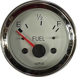 [16267121] MARCADOR GASOLINA SIN FLOTADOR 24V TABLERO BLANCO ARO CROMADO