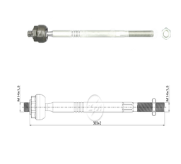 [51ZM-17011201] TERMINAL AXIAL VOLKSWAGEN FOX 04 GOL 09 POLO 2003 SAVEIRO 2010 M14-1 50 86N.M 78N.M 