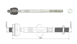 [51ZM-17011463] TERMINAL AXIAL FORD ECOSPORT 4X4 04 13 DIRECCION HIDRAULICA