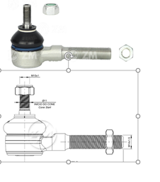 [51ZM-27013201] TERMINAL EXTERNA DIRECCION VOLKSWAGEN GOL 80-06 PARATI 82-06 SAVEIRO 82-06 M14-1 50 100MM 51N.M 86N.M