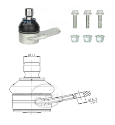 [51ZM-47023001] ROTULA INF DER FIAT IDEA 07-16 PALIO WEEKEND 09-20 STRADA 09-20 IC:Ø17 0 DM:Ø8 5 ETC:33N.M